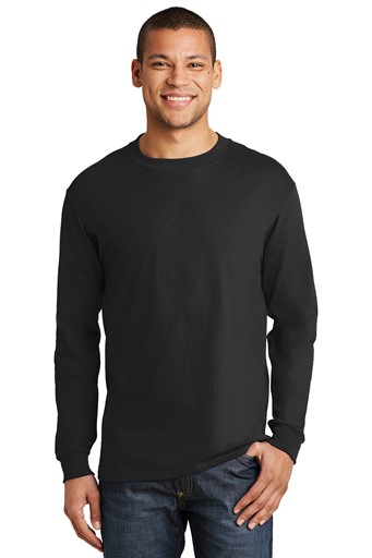 Hanes Beefy-T 100% Cotton Long Sleeve T-Shirt