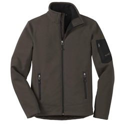 Eddie Bauer Grey Rugged Ripstop Soft Shell Jacket MEDIUM w/Interlocking Logo
